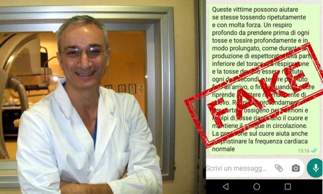 Occhio alla fake news: tossire NON salva la vita dall’infarto