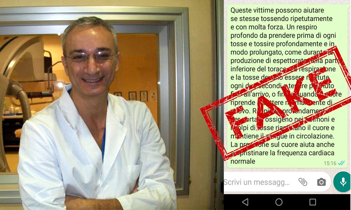 Occhio alla fake news: tossire NON salva la vita dall’infarto