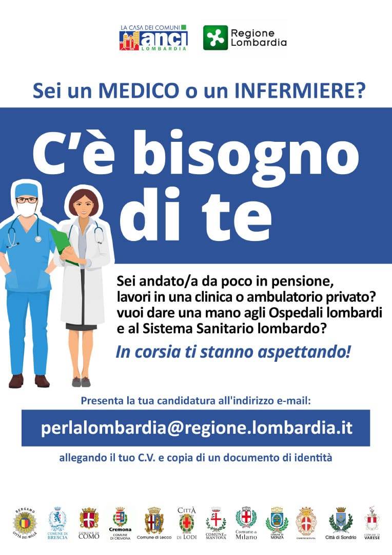 Coronavirus, C’è bisogno di te: al via la campagna per reclutare medici in pensione
