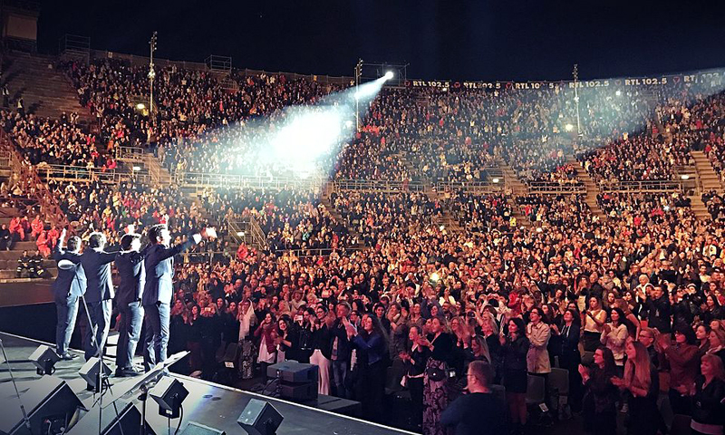 Arena di Verona più viva che mai malgrado il Covid grazie a Il Volo e Peter Gabriel VIDEO