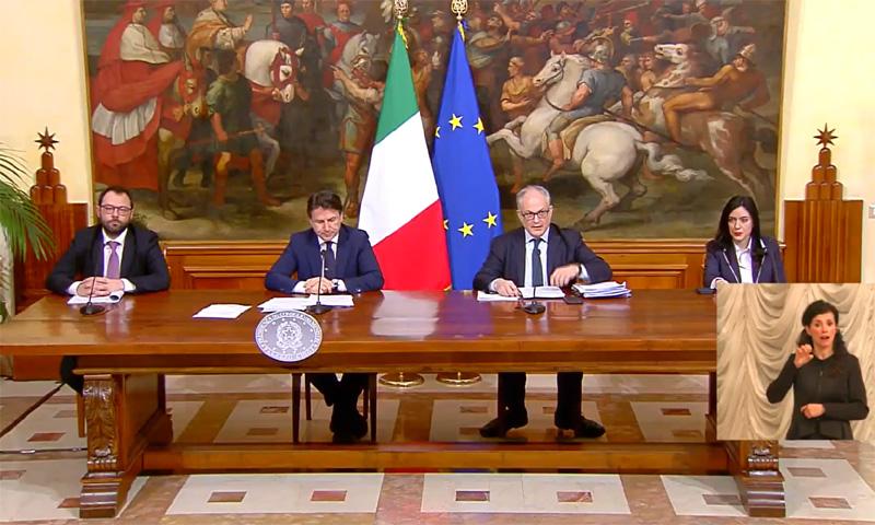Conte su Decreto legge imprese: “Potenza di fuoco da 400 miliardi di liquidità” VIDEO