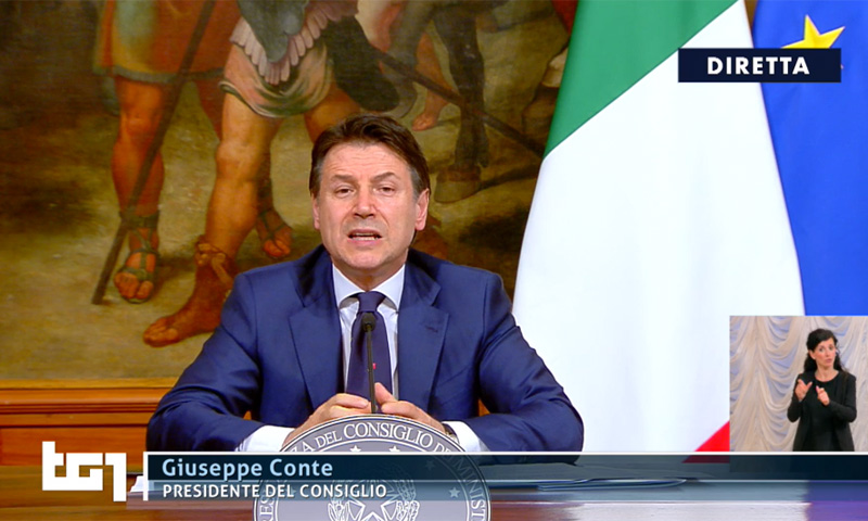 Conte: “Restrizioni prorogate fino al 3 maggio, attività produttive comprese”
