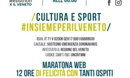 "Cultura e Sport - Insieme per il Veneto": la maratona web per raccogliere fondi per l'emergenza Covid