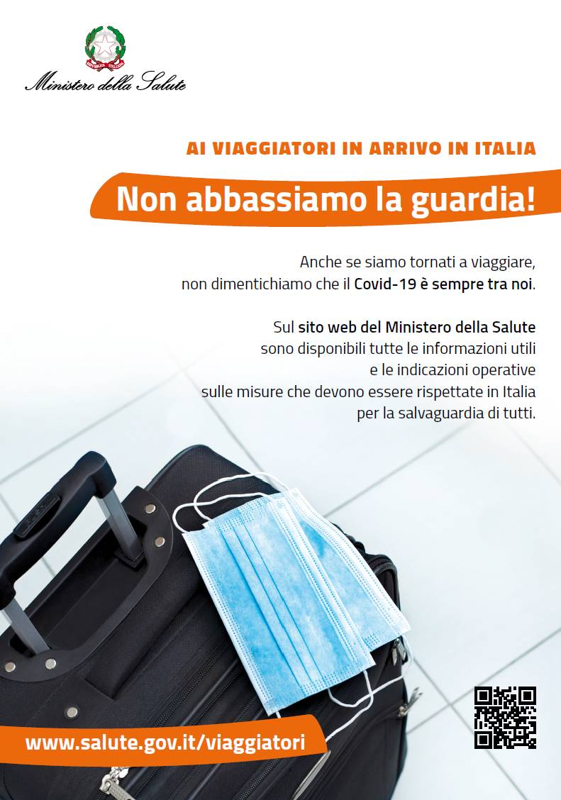 Covid, Materiale informativo per i turisti