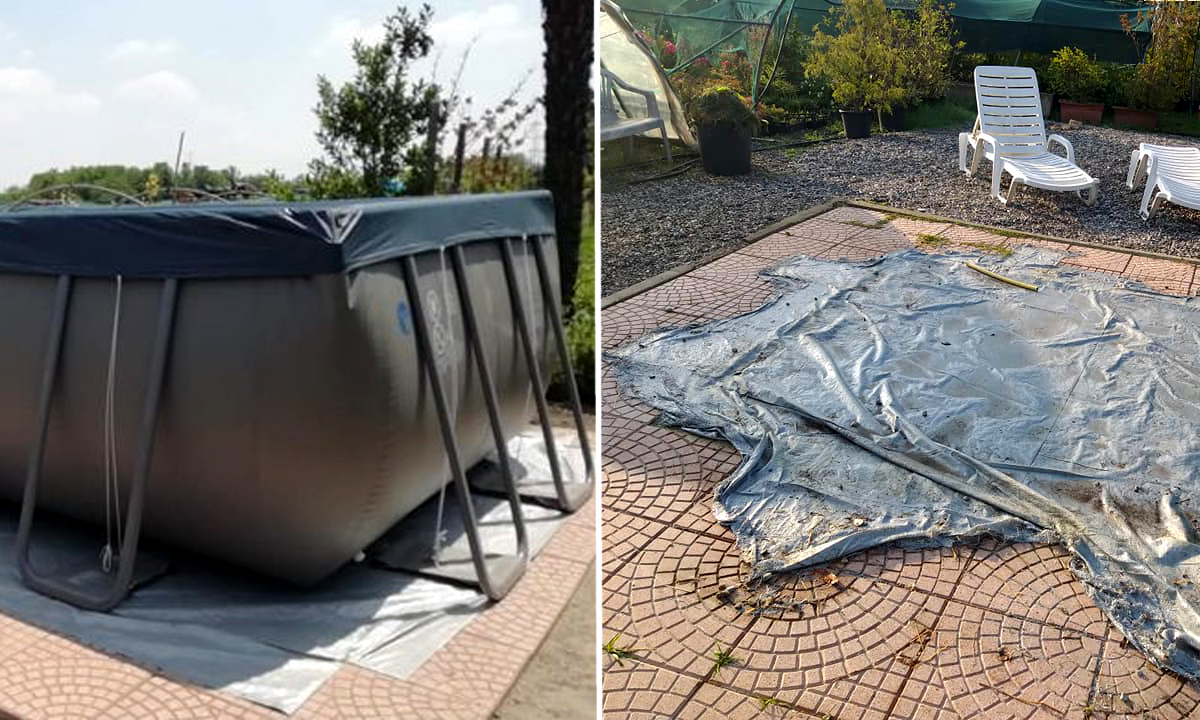 Ladri rubano dal giardino di una villetta… una piscina di 12,5 metri quadrati