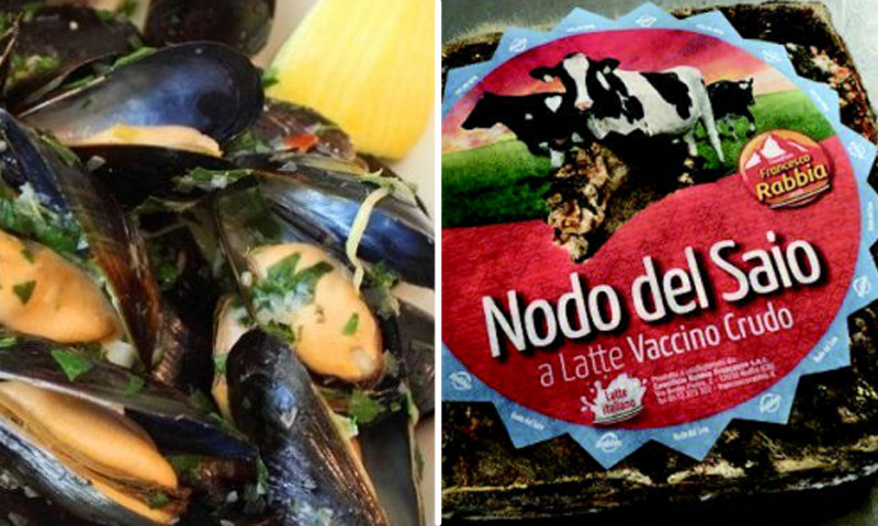 Attenzione alle cozze del delta del Po e al formaggio cuneese…