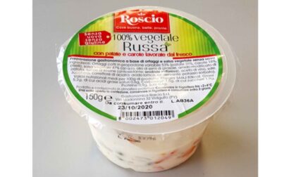 Presenza di uovo non dichiarato nella insalata russa "100% vegetale"