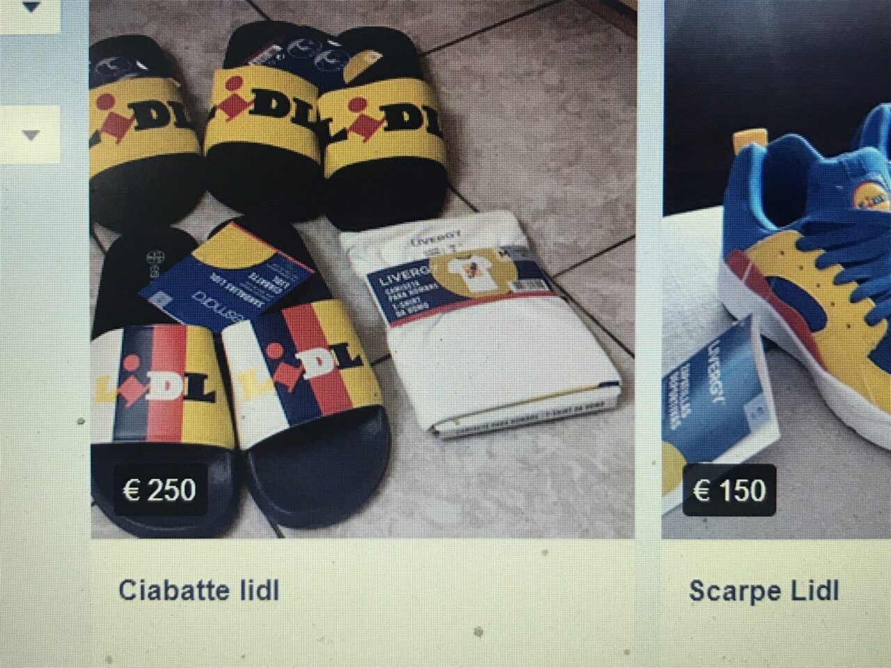 Tutti pazzi per ciabatte e sneakers Lidl (rivendute online a cifre astronomiche)