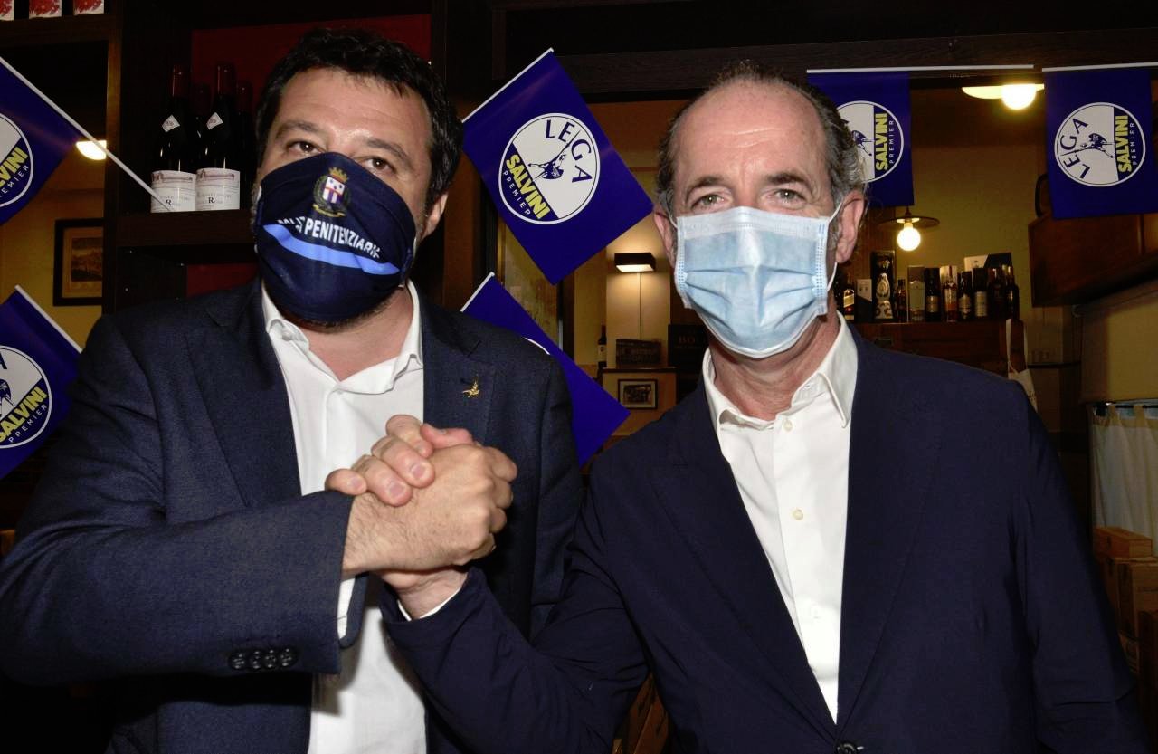 Salvini sente Zaia e lo sostiene sugli impianti sciistici: “Con protocolli perché non aprirli?”