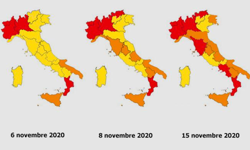 Un anno fa nascevano le zone a colori: regione per regione, i contagi allora rispetto ad oggi