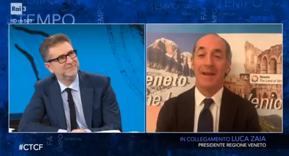 Zaia è “mister citazione” da Fazio: la saggezza dei classici per rispondere su Salvini