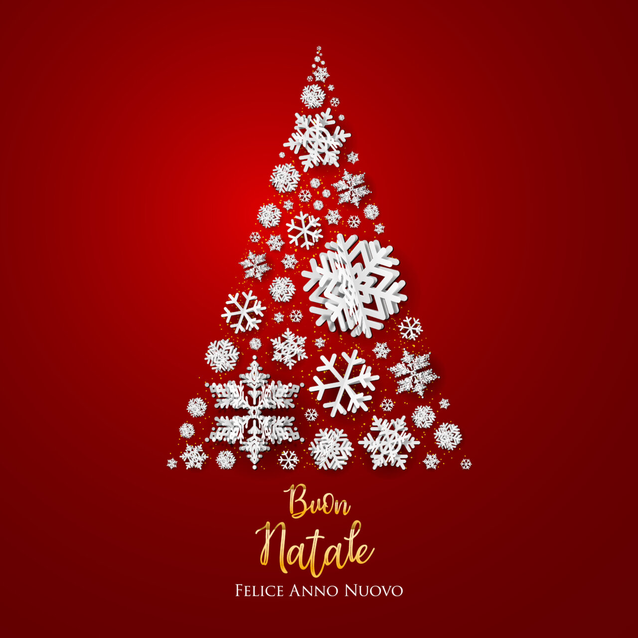 Italian Christmas (Buon Natale) and Happy New Year 2020 greeting