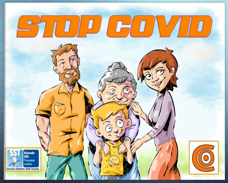 L’Asl Toscana Centro ha realizzato un fumetto per le tematiche del Covid-19
