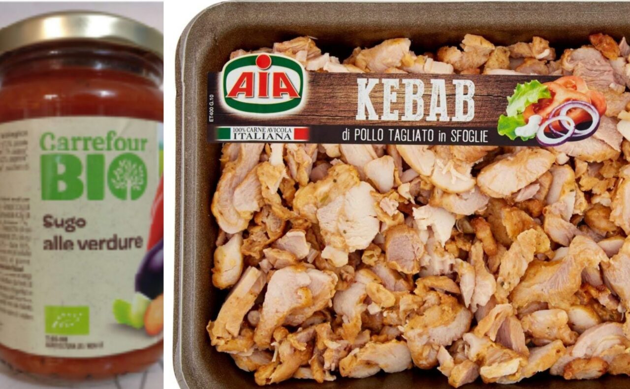 Vetro nel sugo alle verdure Carrefour, plastica nel kebab di Aia e Conad