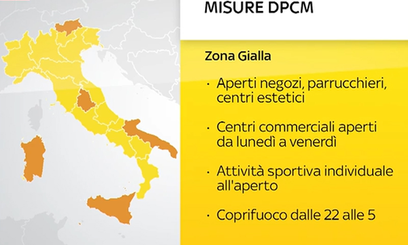 Ecco cosa si potrà fare in questo weekend di zona gialla
