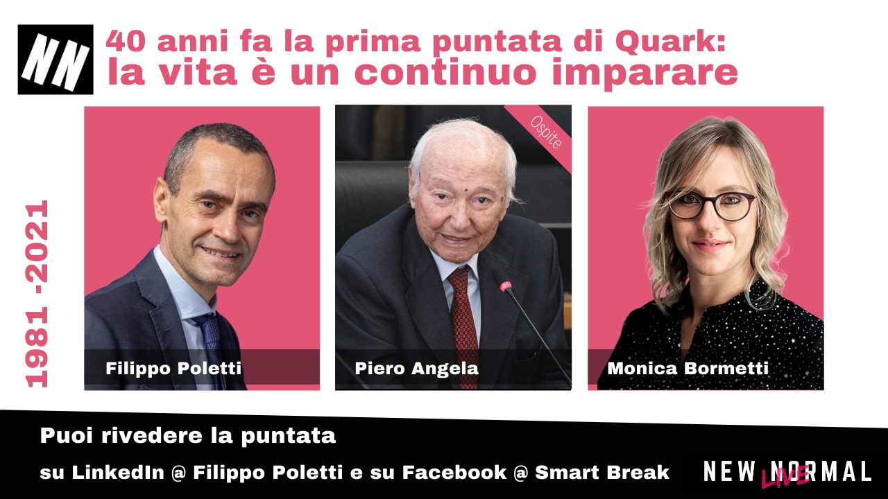 Piero Angela a “New Normal Live” per i 40 anni di Quark
