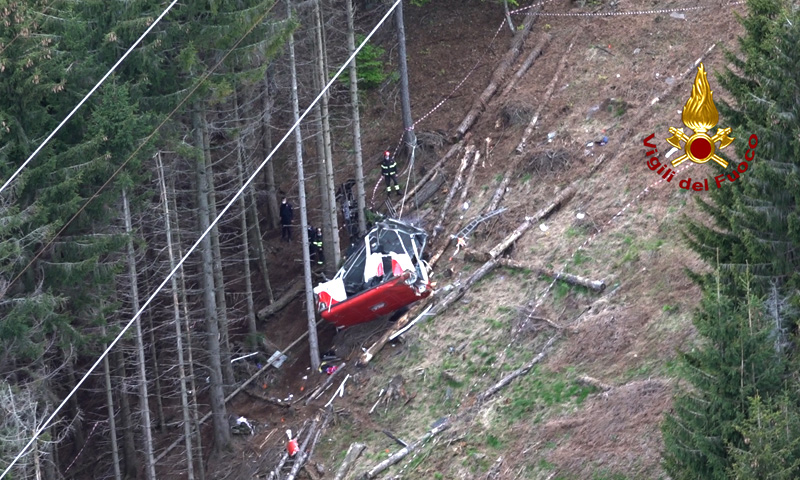 Il video della tragedia del Mottarone ripreso dalla telecamera della funivia