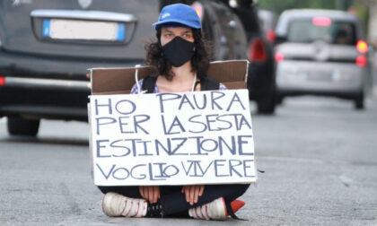La protesta dei cartelli arriva in strada a Torino: attivisti anti "estinzione di massa"