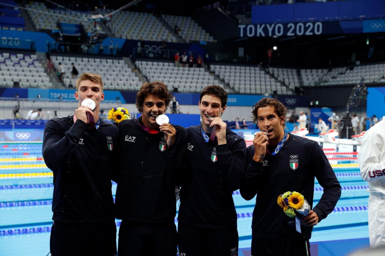 Veneti alle Olimpiadi, storico argento nel nuoto maschile! Pellegrini in semi con “brivido”
