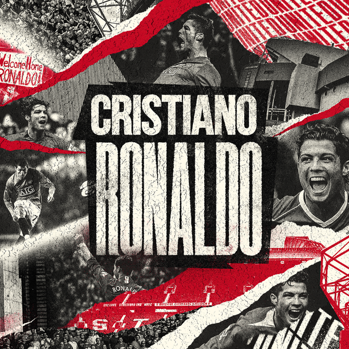 Cristiano Ronaldo è un giocatore del Manchester United