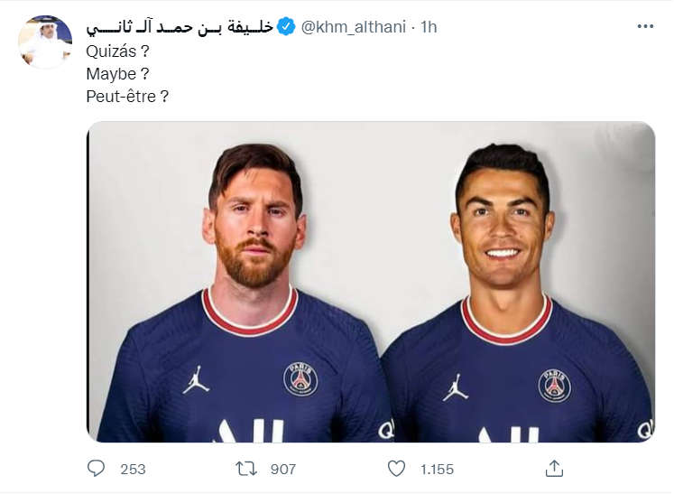 Messi e CR7 insieme? Il tweet del proprietario del Psg infiamma il mercato