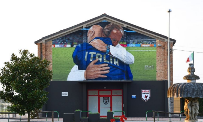 Euro 2020, l’abbraccio di Wembley diventa un murales: Mancini all’inaugurazione?