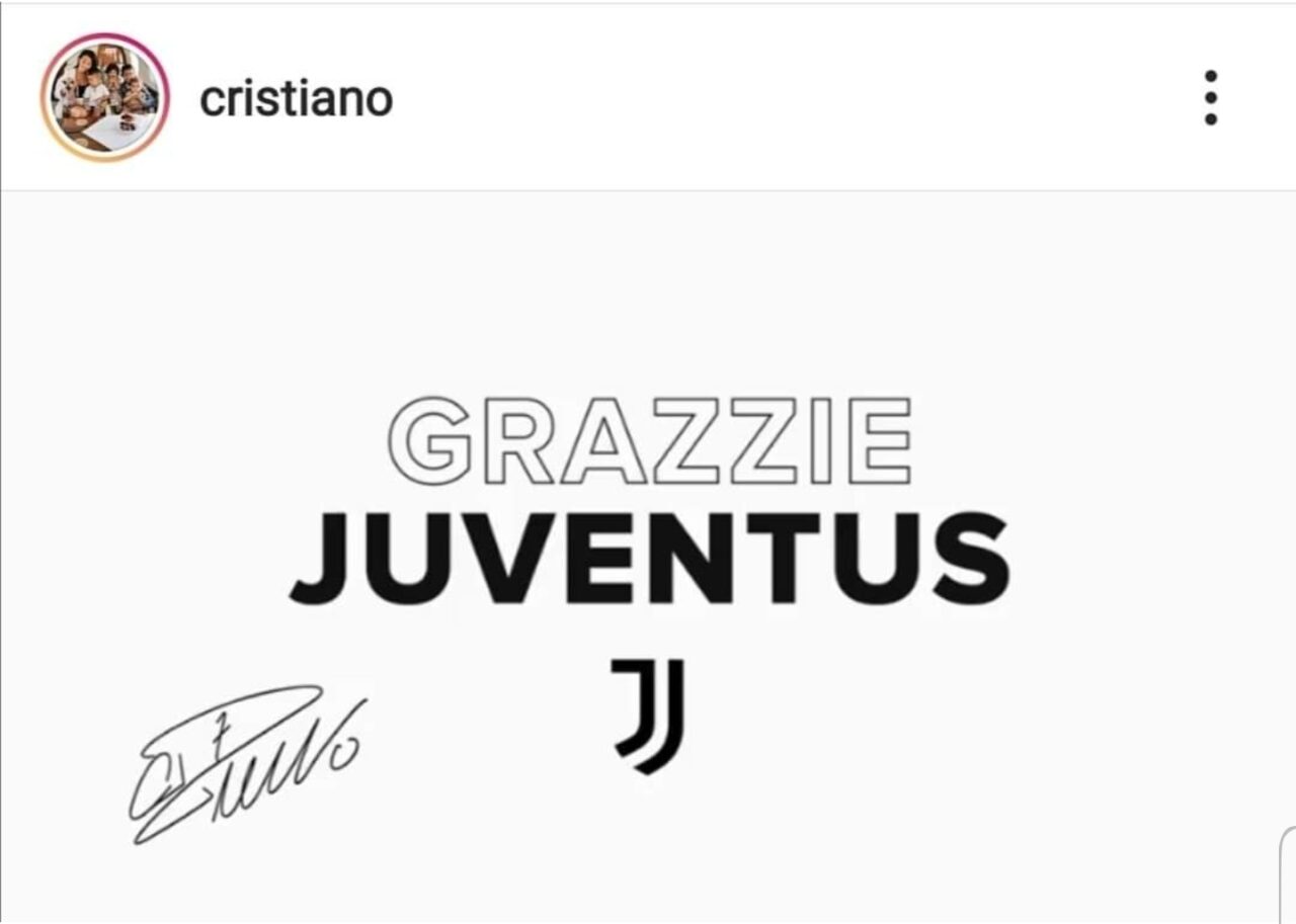L’addio di Ronaldo alla Juventus. Il “grazzie” e le reazioni sui social
