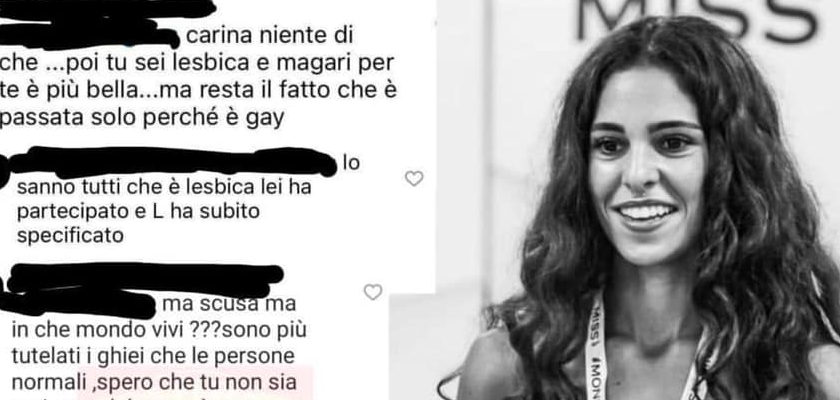 Erika Mattina, finalista a Miss Mondo Italia, insultata perché lesbica
