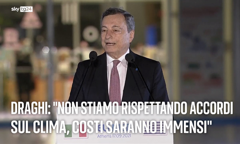 Draghi: “Il vero problema è il riscaldamento globale, situazione catastrofica”