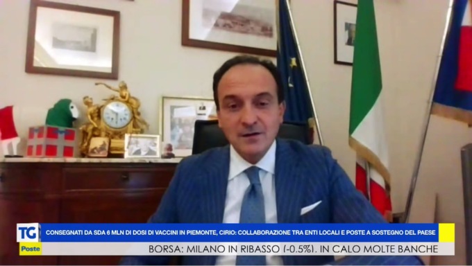 Piemonte: Cirio, Poste Italiane presidio sul territorio con 1.400 uffici postali, 423 ATM Postamat e oltre 8.000 dipendenti