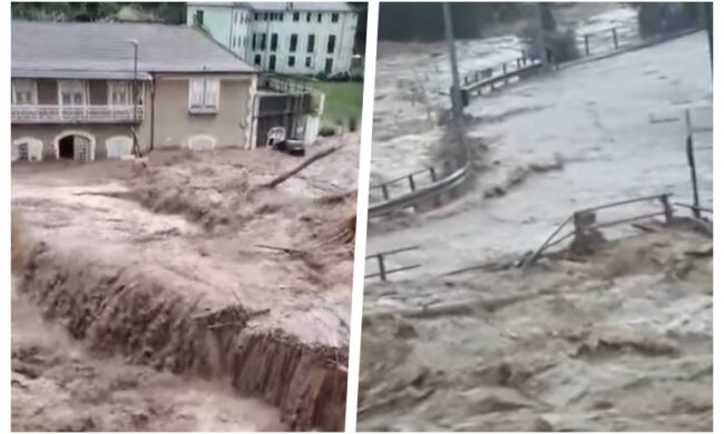 Maltempo in Liguria: esondazioni e un ponte crollato. I video impressionanti