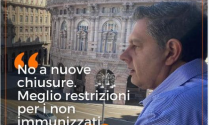 Il governatore della Liguria Toti vuole la linea dura: "Lockdown solo per i No vax"