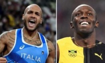Usain Bolt fa lo splendido e Marcell Jacobs lo sfida... a rubabandiera