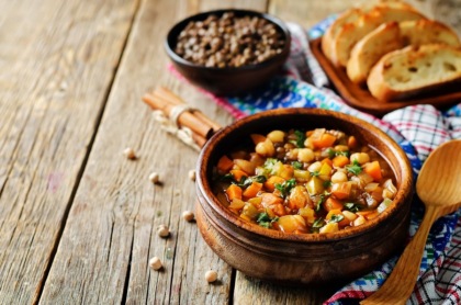 Zuppa di castagne e ceci