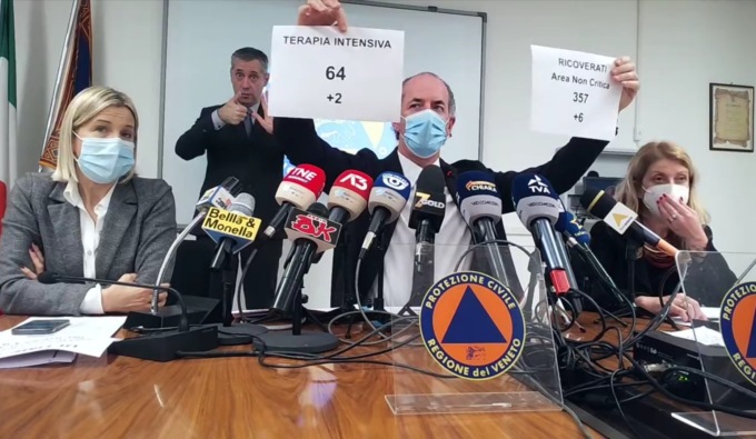 Covid, Zaia: “In Veneto 656mila persone non vogliono vaccinarsi. Over 40 possono prenotare 3 dose” | +1283 positivi | Dati 19 novembre 2021