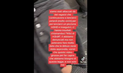 Aggressione omofoba a dei minorenni con petardi e inni al duce