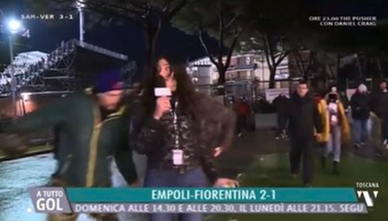 Molestie alla giornalista Greta Beccaglia in diretta tv, denuncia e Daspo per il responsabile