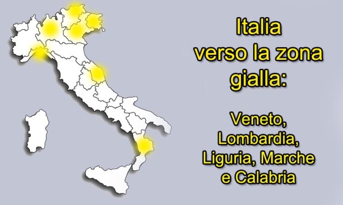 Regioni in bilico: ecco quali parametri sono già stati superati per la zona gialla