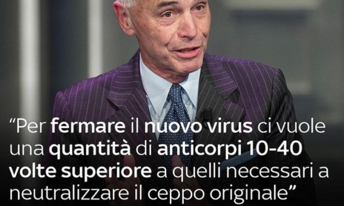 Palù (Aifa): “Con la variante servono fino a 40 volte gli anticorpi. Terza dose anche per i minorenni”