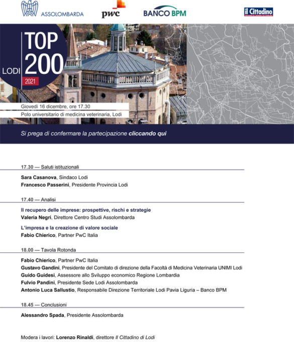 TOP 200 Lodi: il fatturato tiene, nel 2021 export oltre il 10%