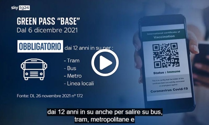 LA TABELLA – Quando vale ancora il “vecchio” Green pass: mezzi pubblici, piscine, palestre, sci e cerimonie