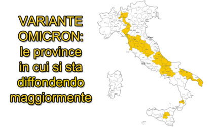 Le 32 province italiane dove si sta diffondendo di più Omicron