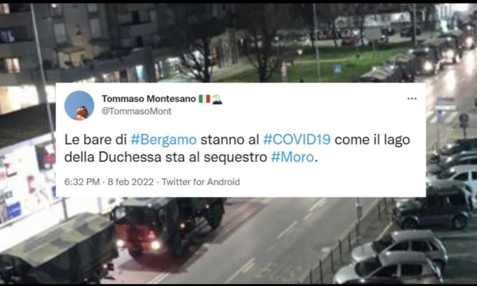 ll figlio di Montesano paragona i camion con le bare di Bergamo al depistaggio sul caso Moro