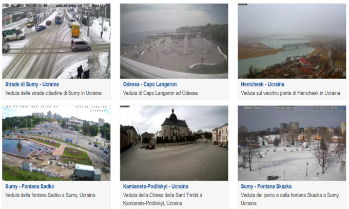 Webcam Ucraina live: tutti gli occhi elettronici attivi nelle zone di guerra