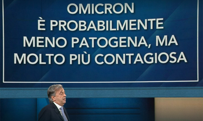 Omicron è più “buona”, ma sufficientemente “cattiva” per riempire gli ospedali di No vax