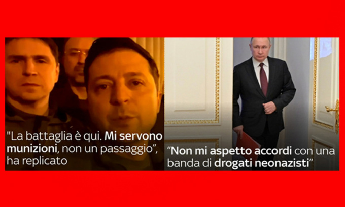 Russia-Ucraina, è guerra anche di dichiarazioni tra Putin e Zelensky