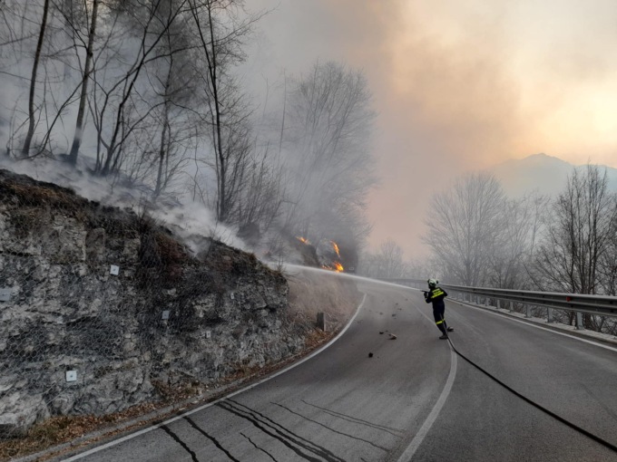 Incendi boschivi in Veneto: 48 roghi nel solo mese di marzo