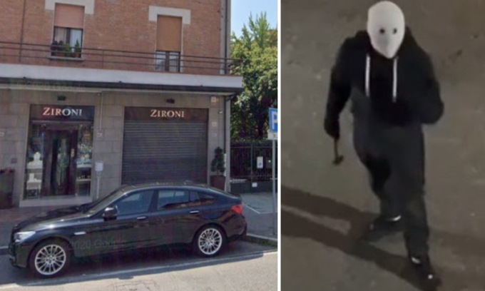 Rapina in gioielleria: il vicino ha ripreso tutto dalla finestra col suo telefonino
