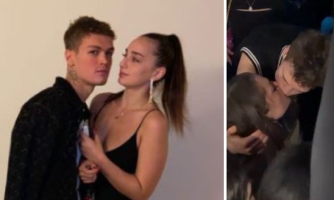 Blanco bacia un’altra durante una festa in discoteca a Milano