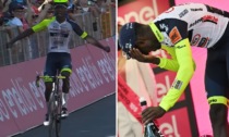 Vince la tappa e si ferisce all'occhio col tappo dello spumante: Girmay si ritira dal Giro d'Italia